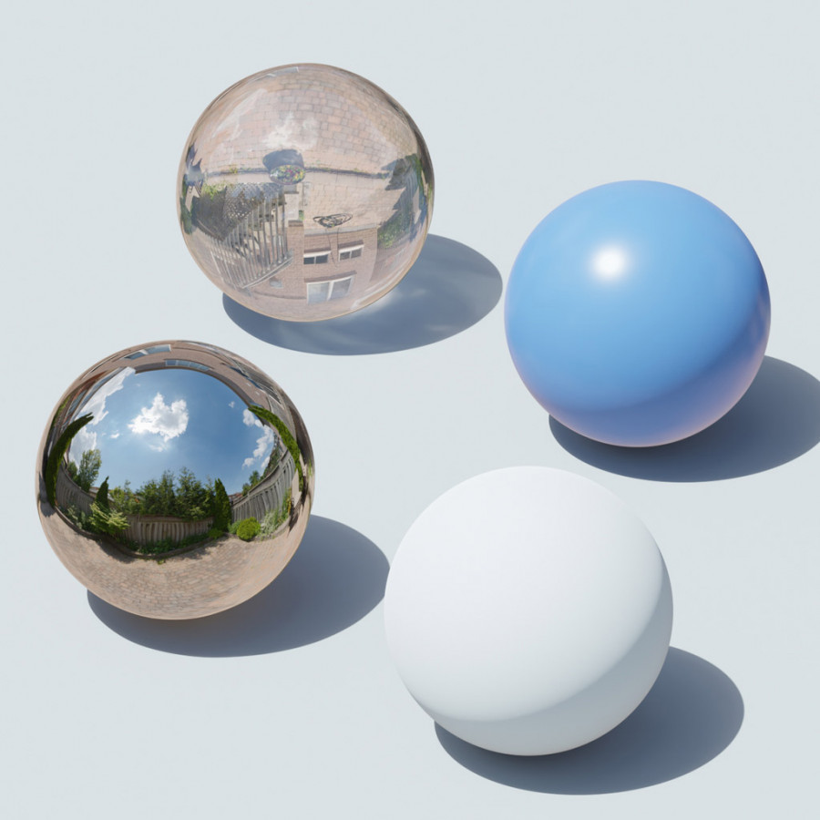 Woonwijk Achtertuin Bewolkte dag Buitenlucht HDRI
