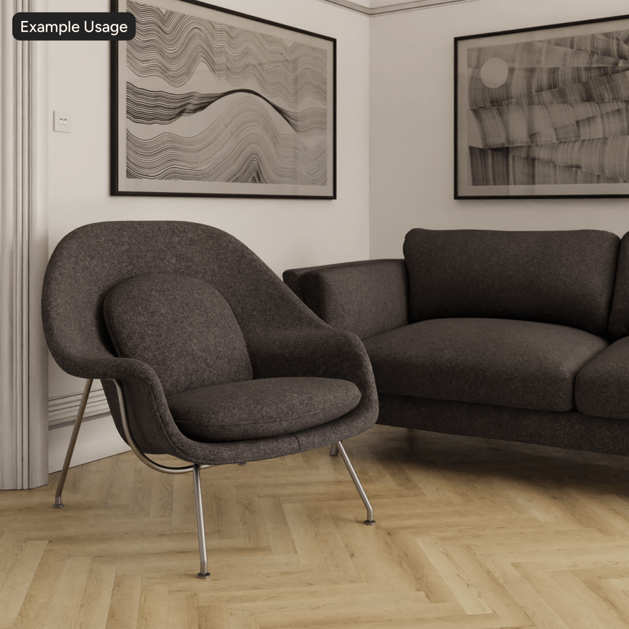 Brushed Cashmere Fabric Texture, Charcoal