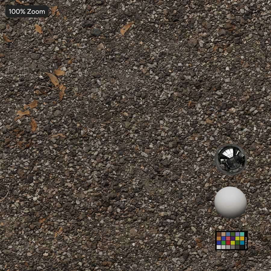 Compact Gravel Texture, Dark Brown