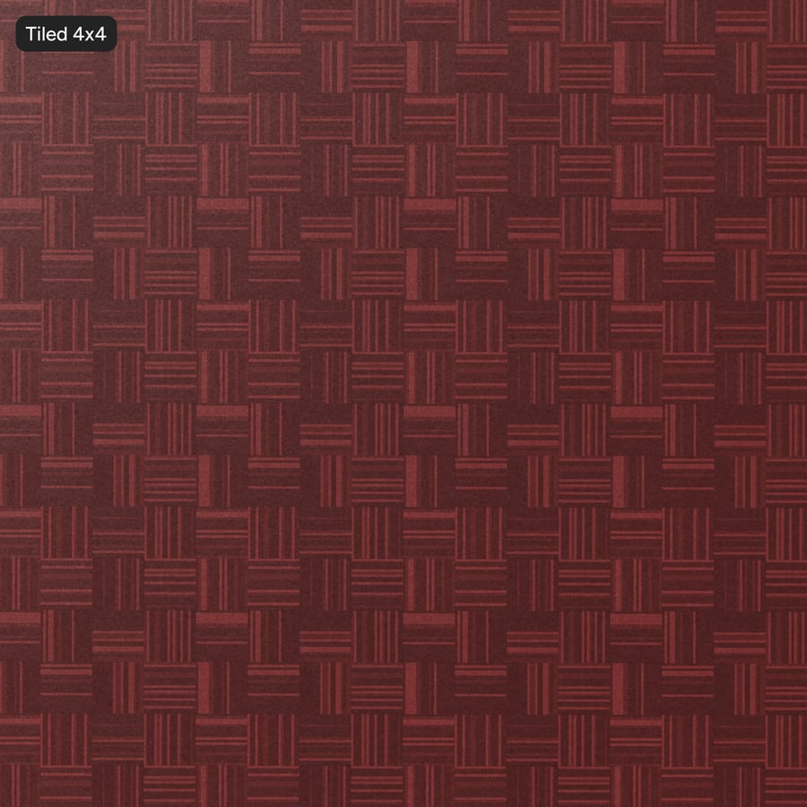 Textura variada do pavimento de alcatifa comercial em mosaico Pinstripe, vermelho