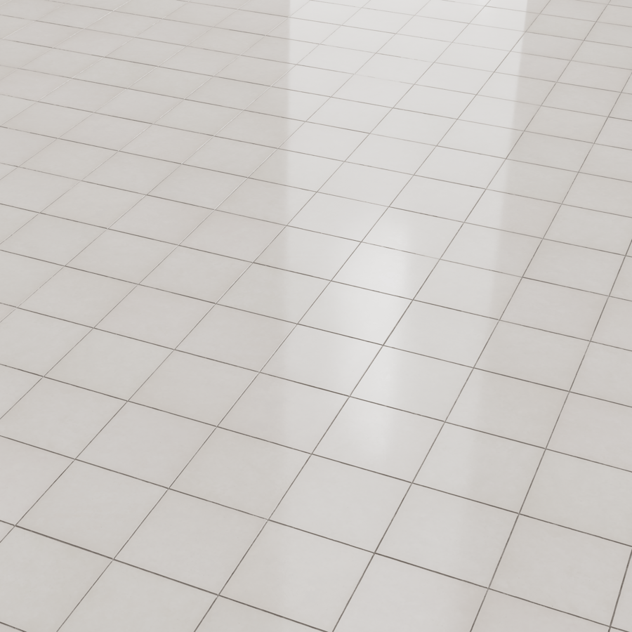 Glossy Large Square Ceramic Tiles Texture, White