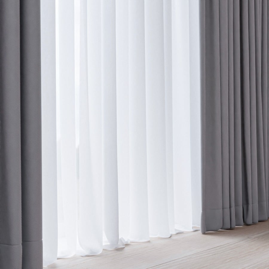 Tecido liso para cortinas, branco