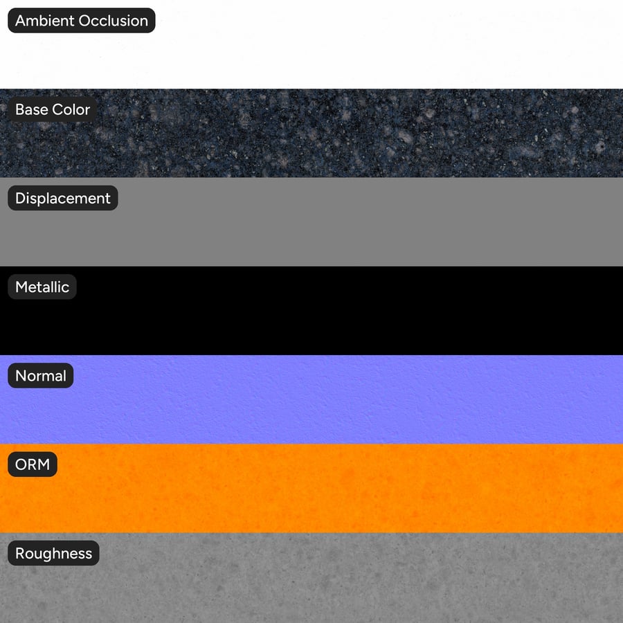 Granite Stone Slab Texture, Dark Blue