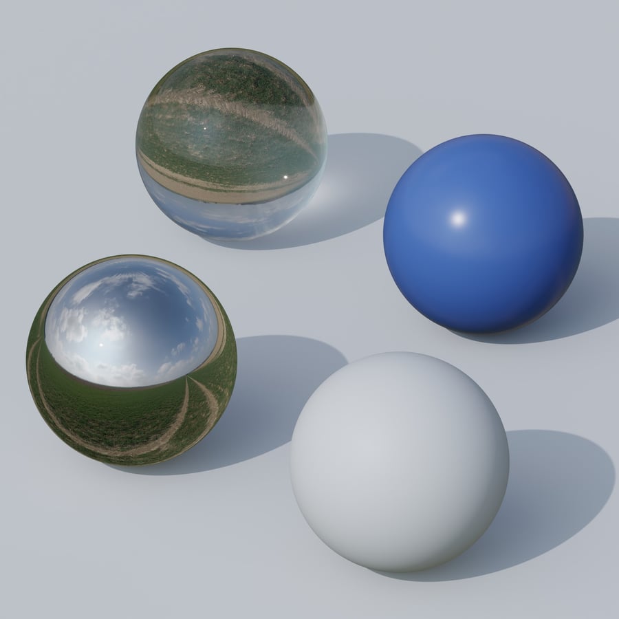 HDRI av grusväg under molnig eftermiddagshimmel