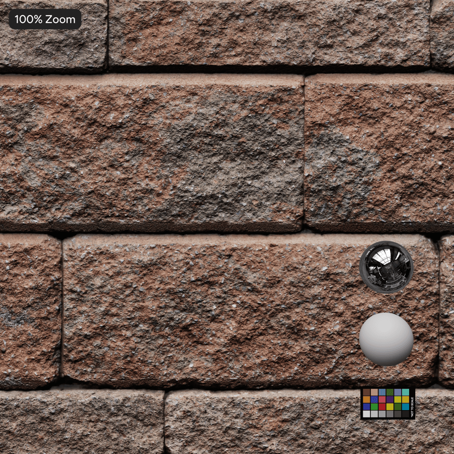 Mixed Rough Stone Block Wall Texture, Multicolor