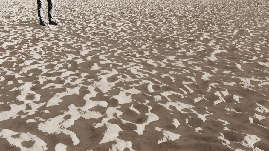 Textura de pegadas na areia, cinza-escuro