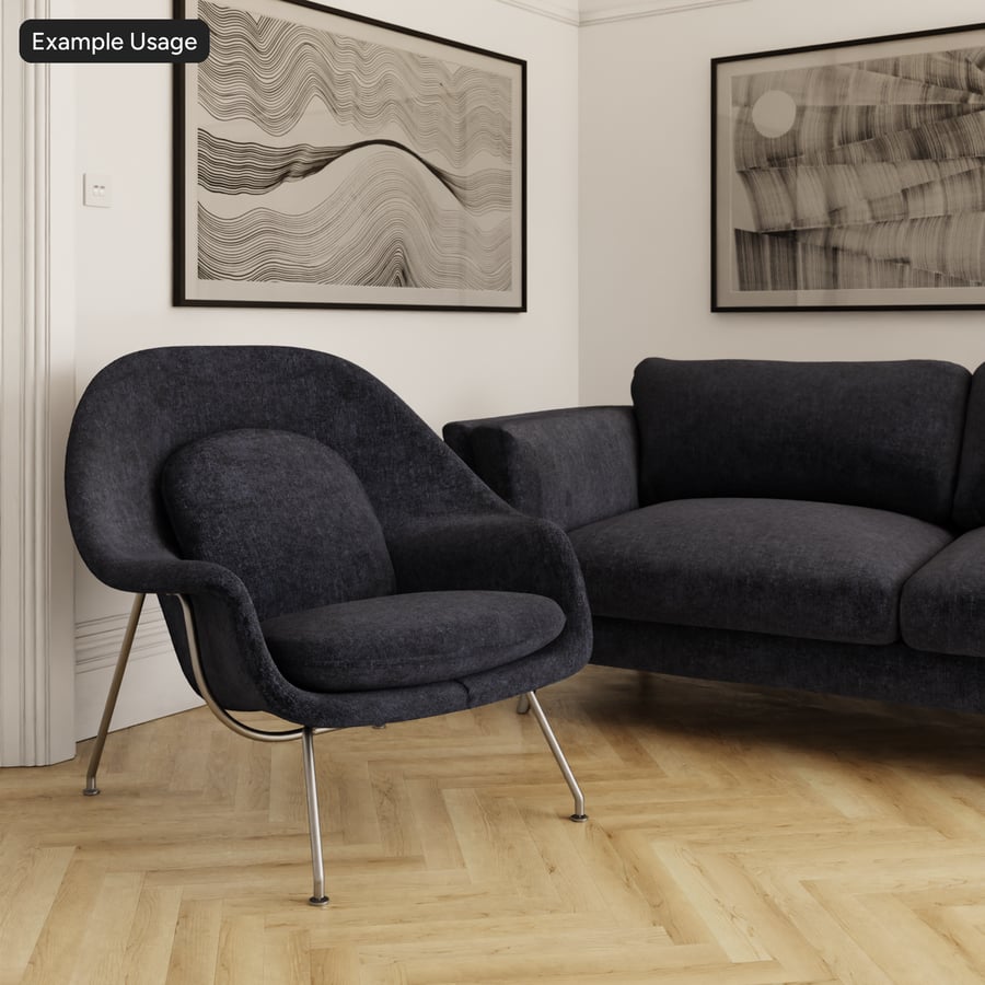 Chenille Upholstery Fabric Texture, Navy