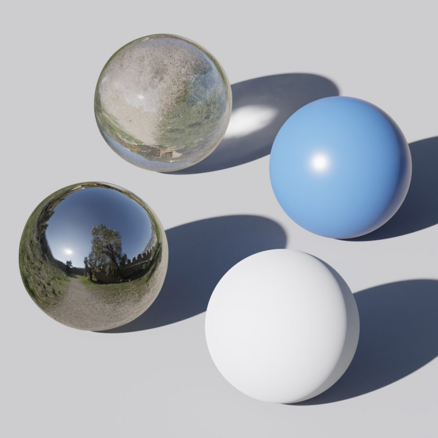 Siang yang Cerah di Kastil Alanya, Pemandangan Langit Luar Ruangan dalam Format HDRI