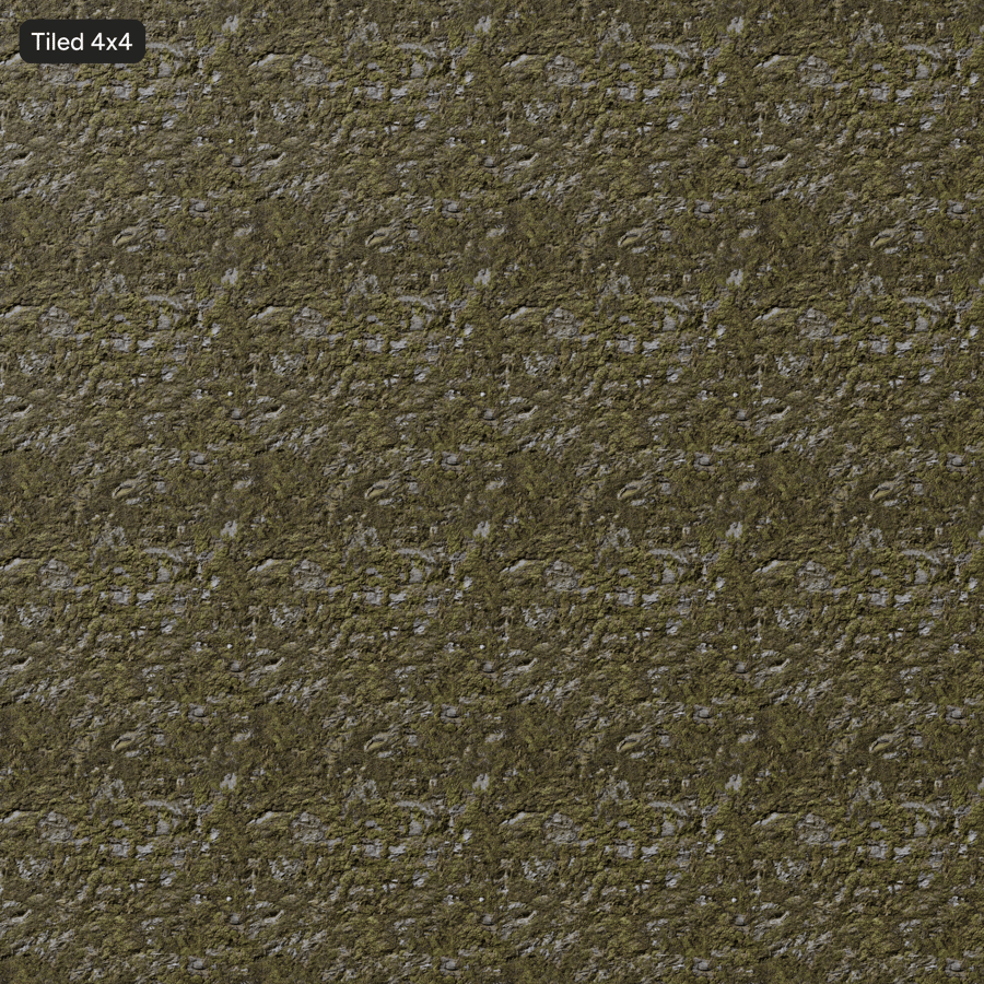 Texture rocheuse de la falaise moussue