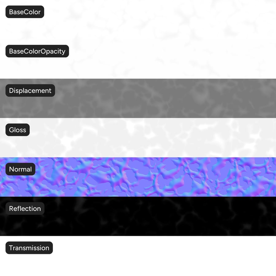 Textura de Gotas de Água Grandes e Complexas 1