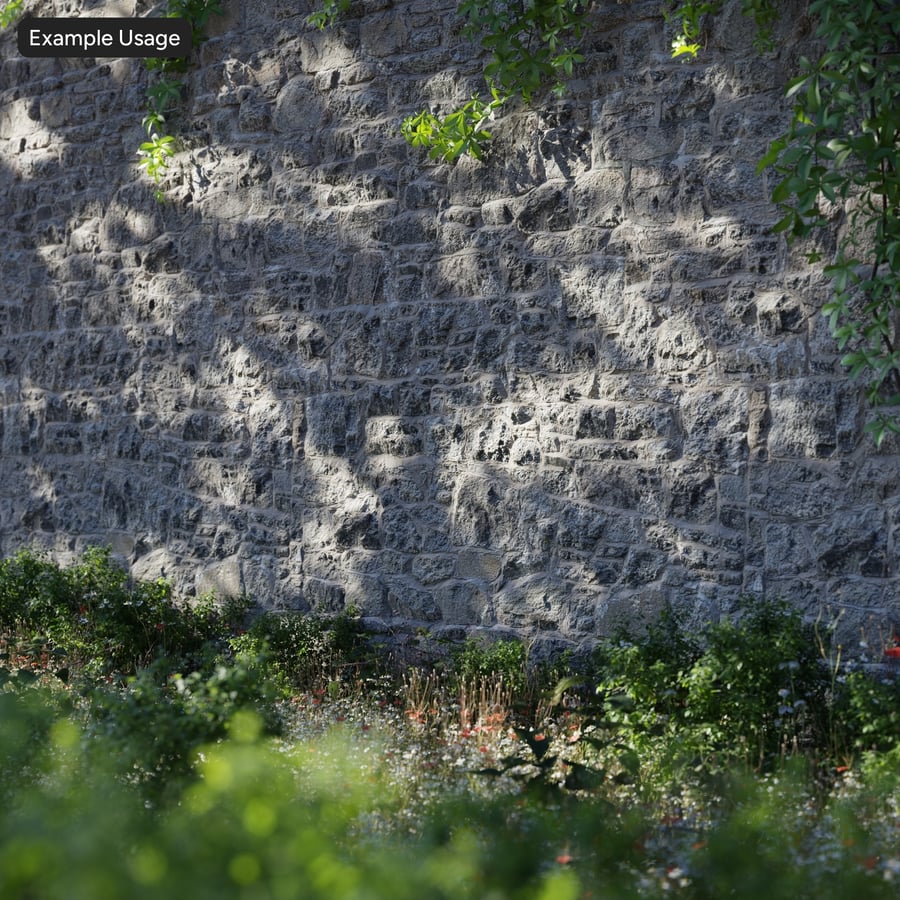 Väderburen Rubble Stone Wall Texture