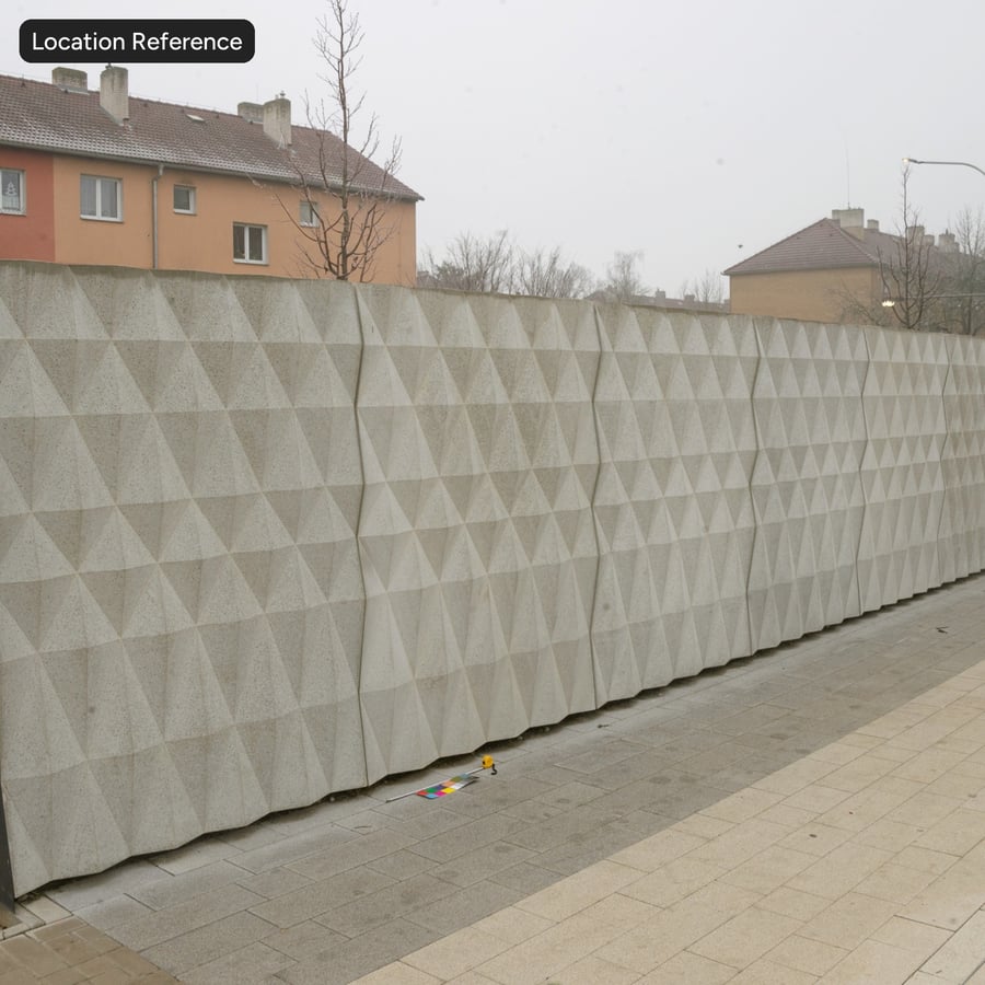 Texture murale décorative 3D en béton moucheté, blanc