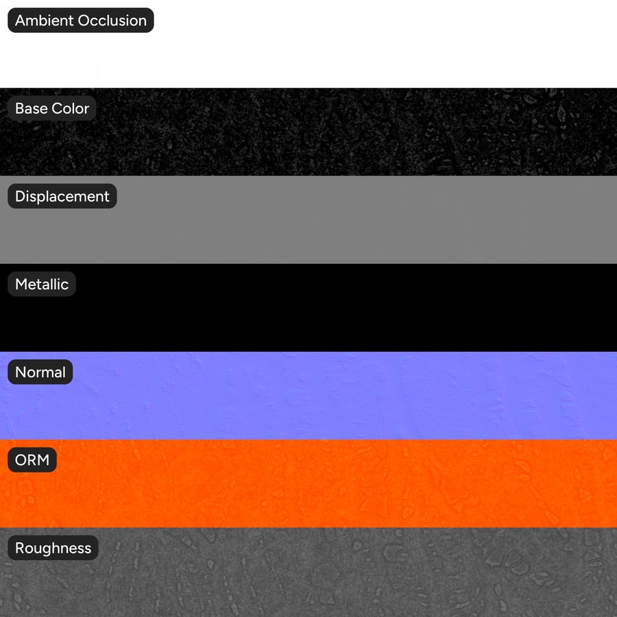 Crawling Glazed Ceramic Pottery Texture, Black