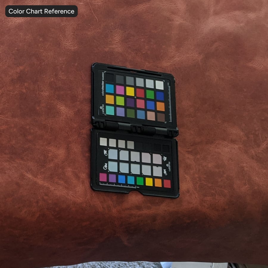 Versleten gelooid leer, rood oranje