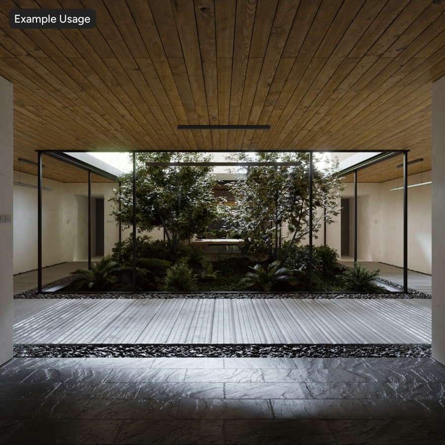 Terk Edilmiş Taş İç Mekan HDRI, Kapalı Hava Gün Işığı
