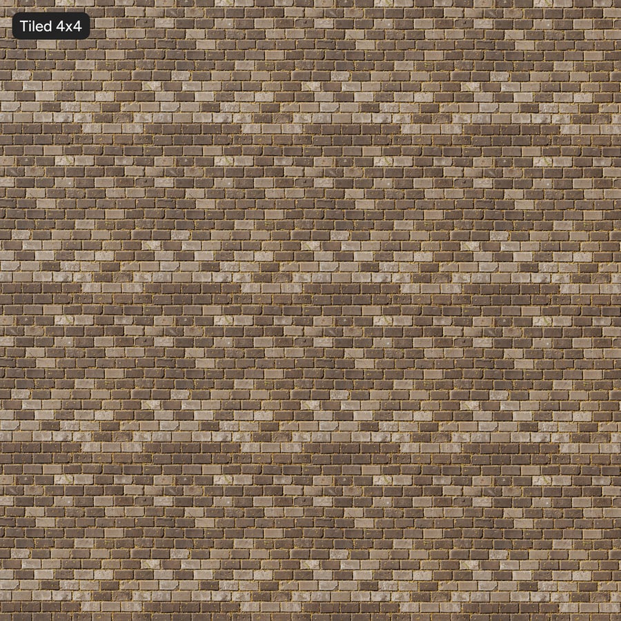 Fallen Leaves on Running Bond Stone Paver Texture