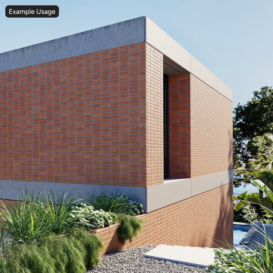 Dragfaced Stack Bond Clay Brick Wall Texture