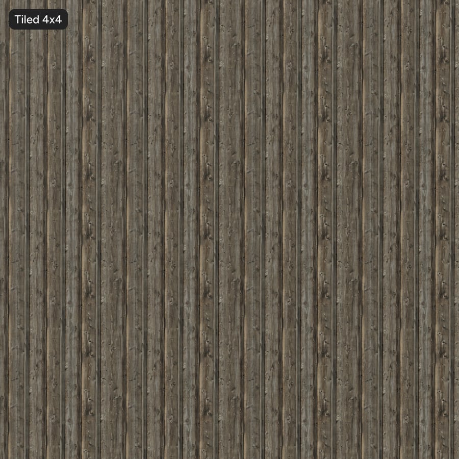 Aged Fluted Wood Siding Wall Texture, Grey