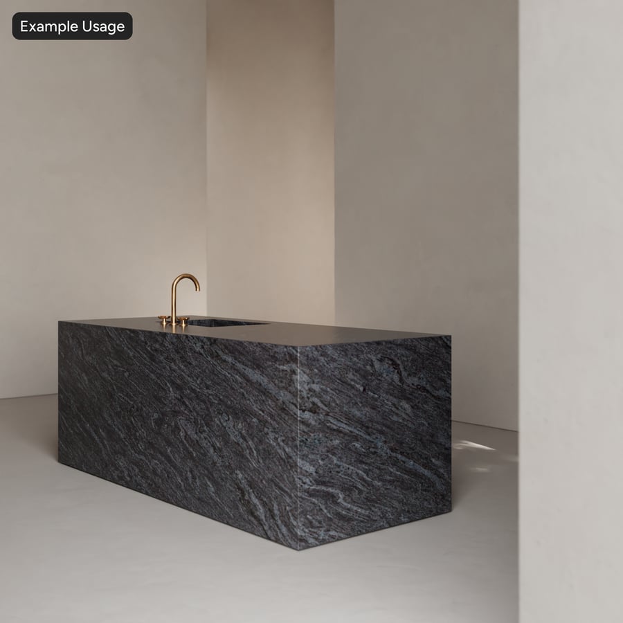 Cilalı Gneiss Granit Taş Kaplama, Kömür Rengi