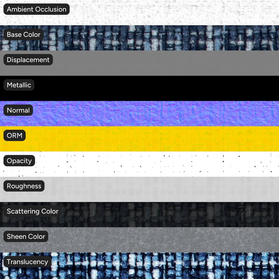 Plaid Weave Upholstery Fabric, Dark Blue