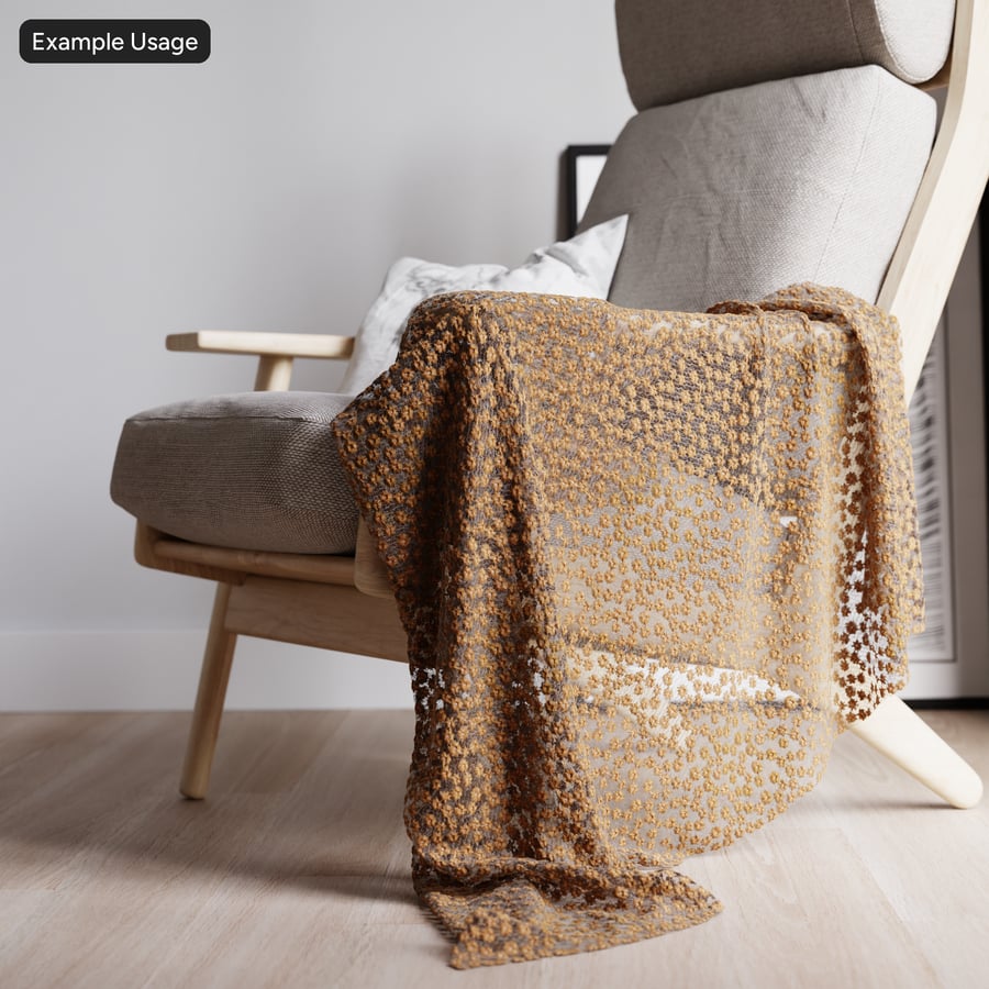 Textuur van bloemenkant, geel