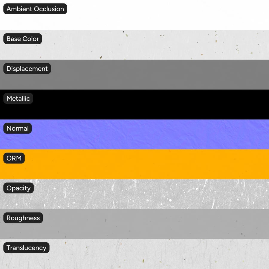 Textura de papel Thai Unryu Mulberry, branco