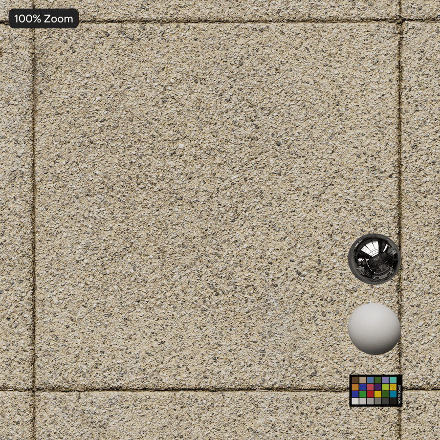 Worn Aggregate Stone Sidewalk Texture, Tan