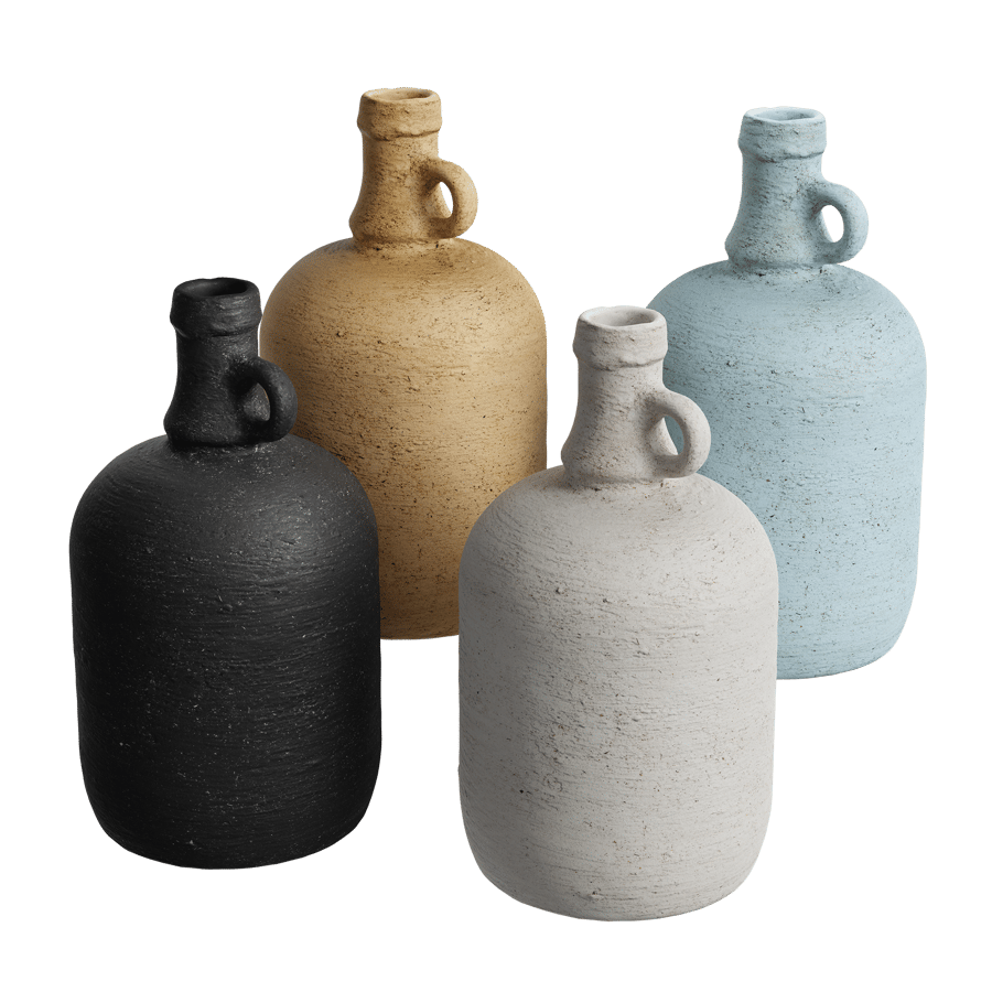 Rustic Bottle Shaped Ceramic Jug Models
