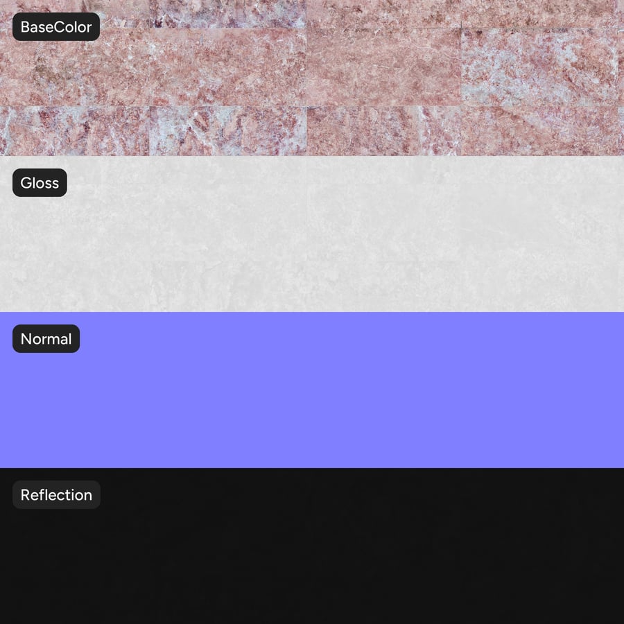 Textura de pedra de granito polido, rosa enevoado