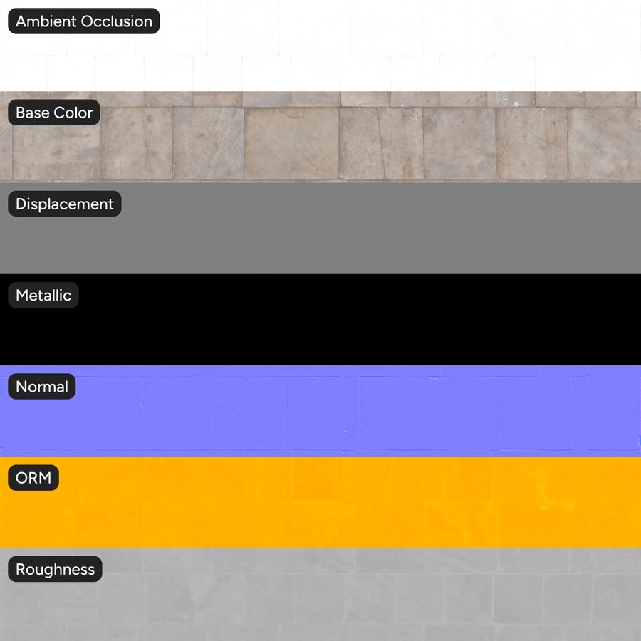 Dirty Square English Bond Marble Tile Texture