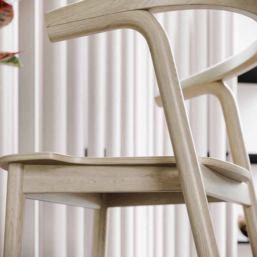 Timber Replica Alki Wrap Chair Model
