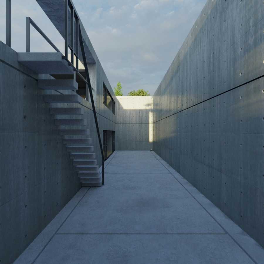 Туманный закат на открытом небе HDRI