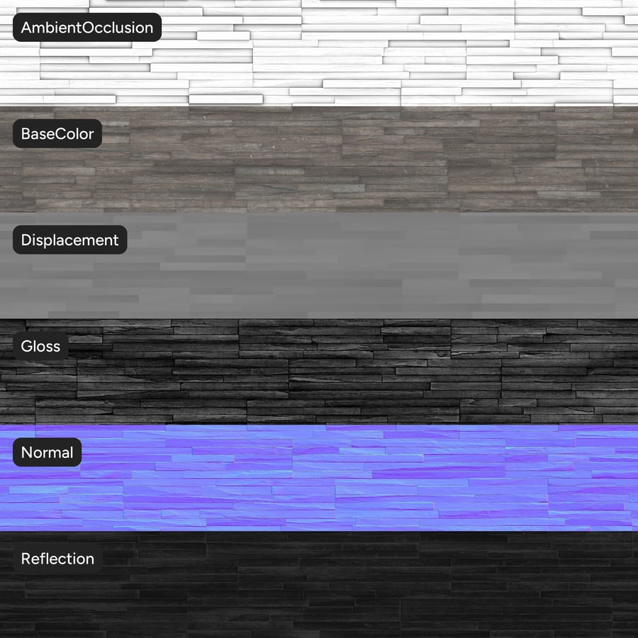 Texture murale en pierre lisse Ledger, Taupe
