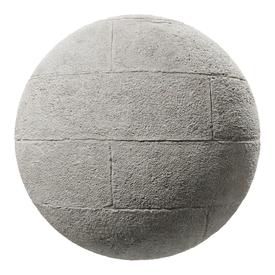Rough Ashlar Stone Block Wall Texture, Light Grey