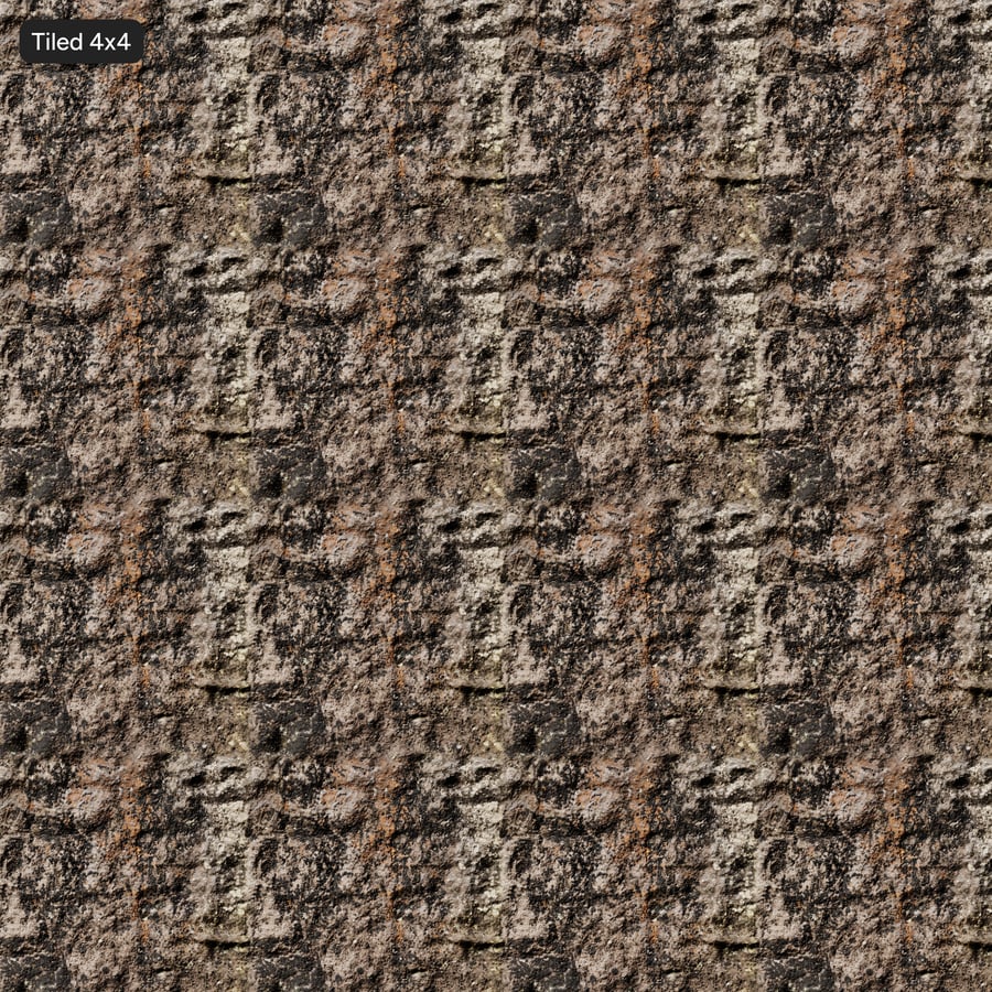 Lichen Moss Covered Cliff Rock Texture, Grey