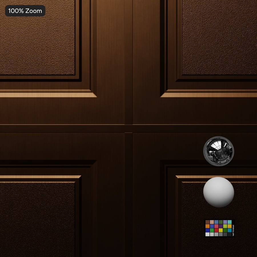 Dalle de vinyle gaufrée texture plafond, bronze