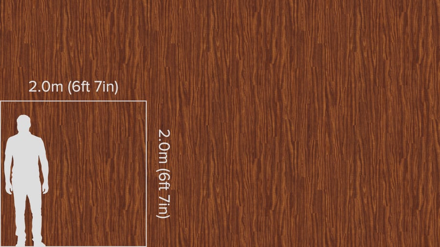 Thick African Mahogany Wood Board Texture, Brown