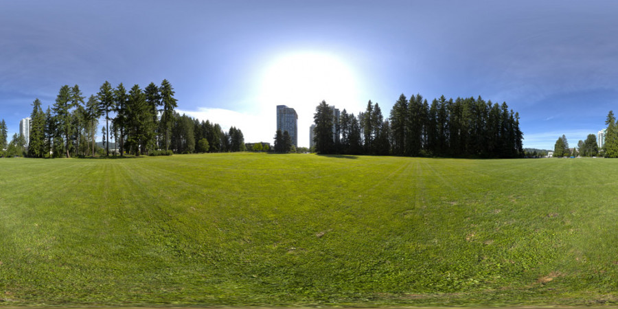 Grassy Field Hazy Day Outdoor Sky HDRI