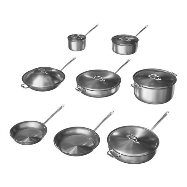 Stainless Steel Pots & Pans Cookware Set Models