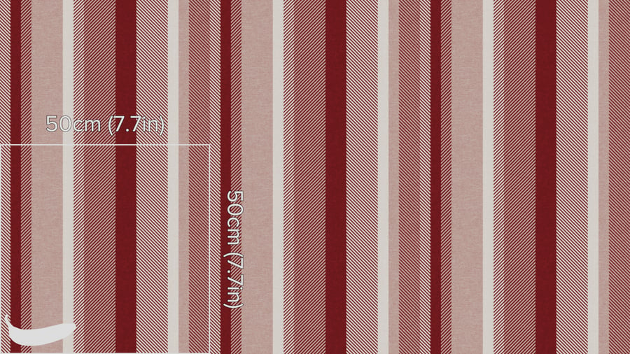 Striped Plain Weave Upholstery Fabric Texture, Red