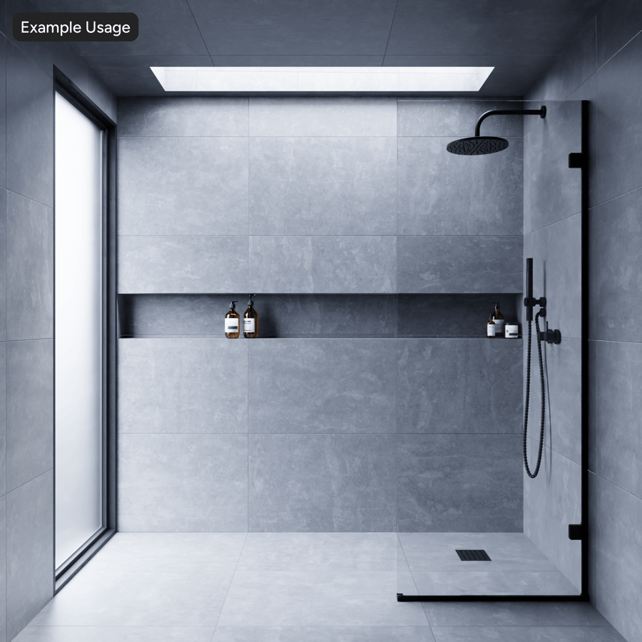 Obdélníková matná dlaždice Travertine Texture, Airy Grey