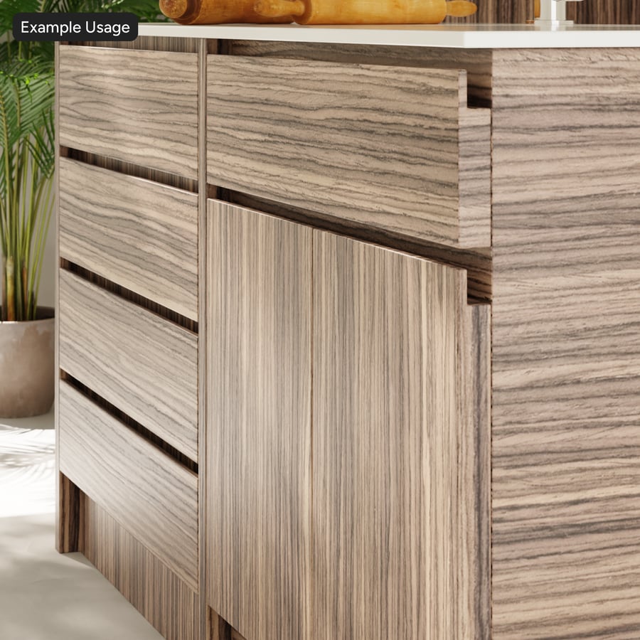 Slip Match Oak Wood Veneer Texture, Brown Striped