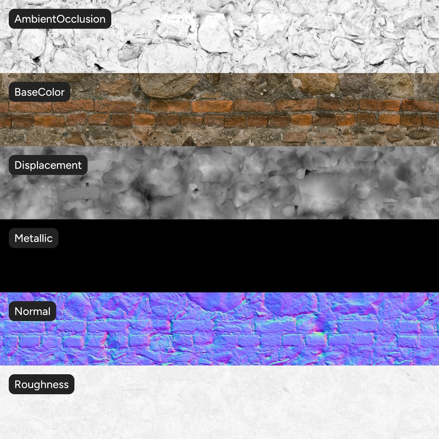 Rubble Stone Wall Texture, Orange