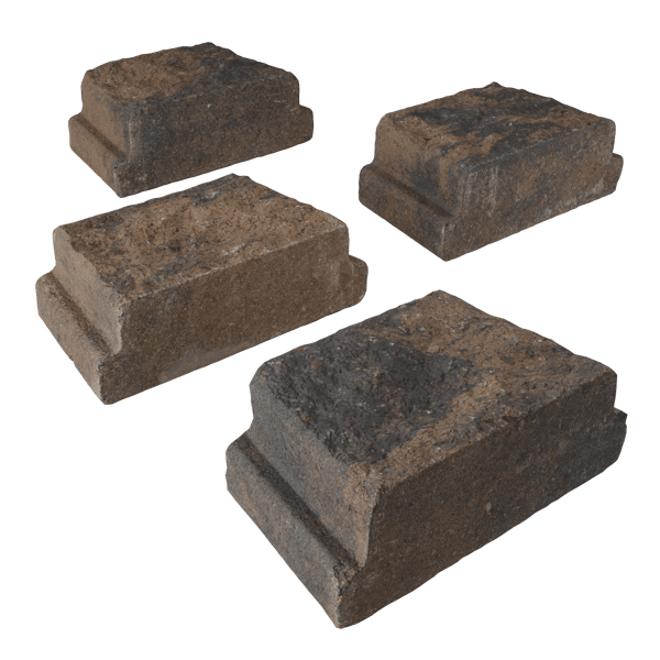 Distressed Concrete Edger Block Models, Brown