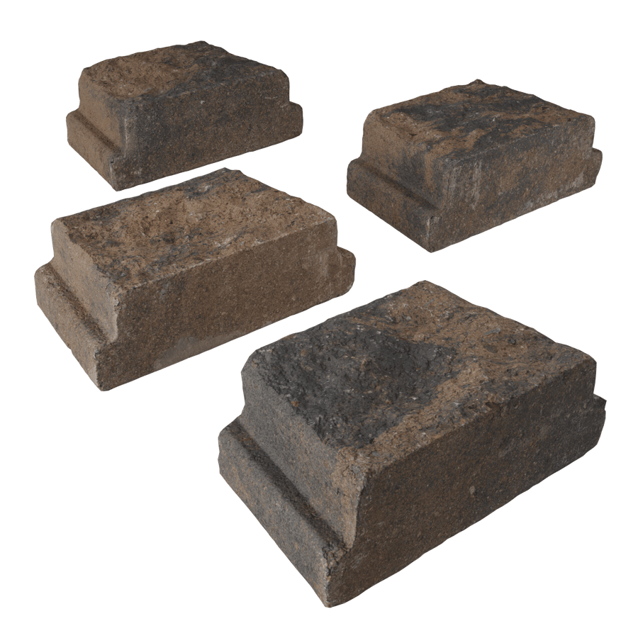 Distressed Concrete Edger Block Models, Brown