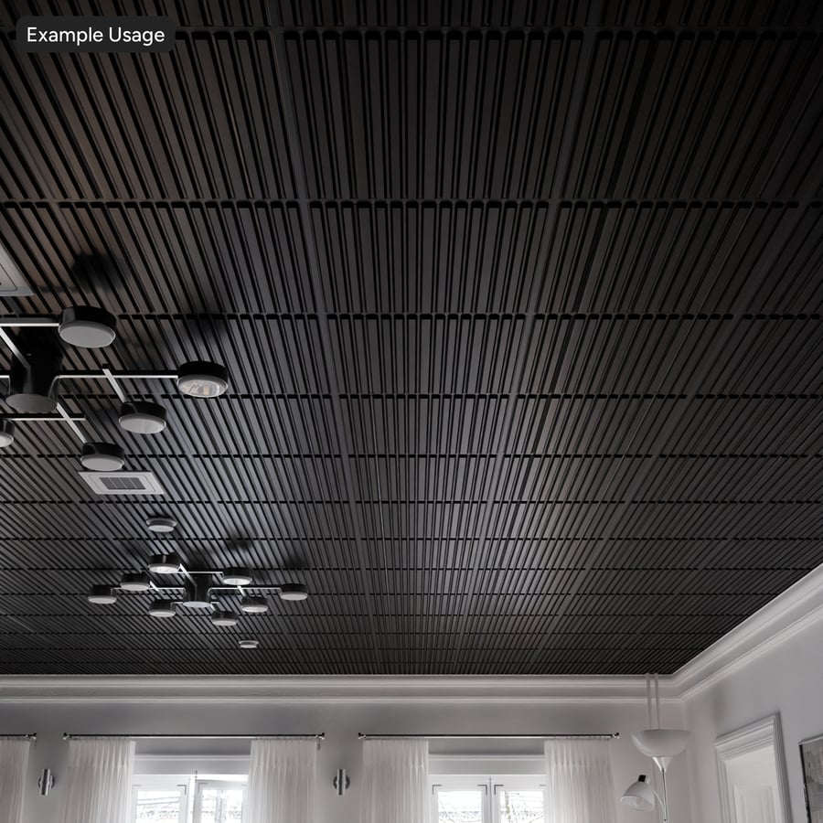 Panneau de placage à lamelles texture carreaux, noir