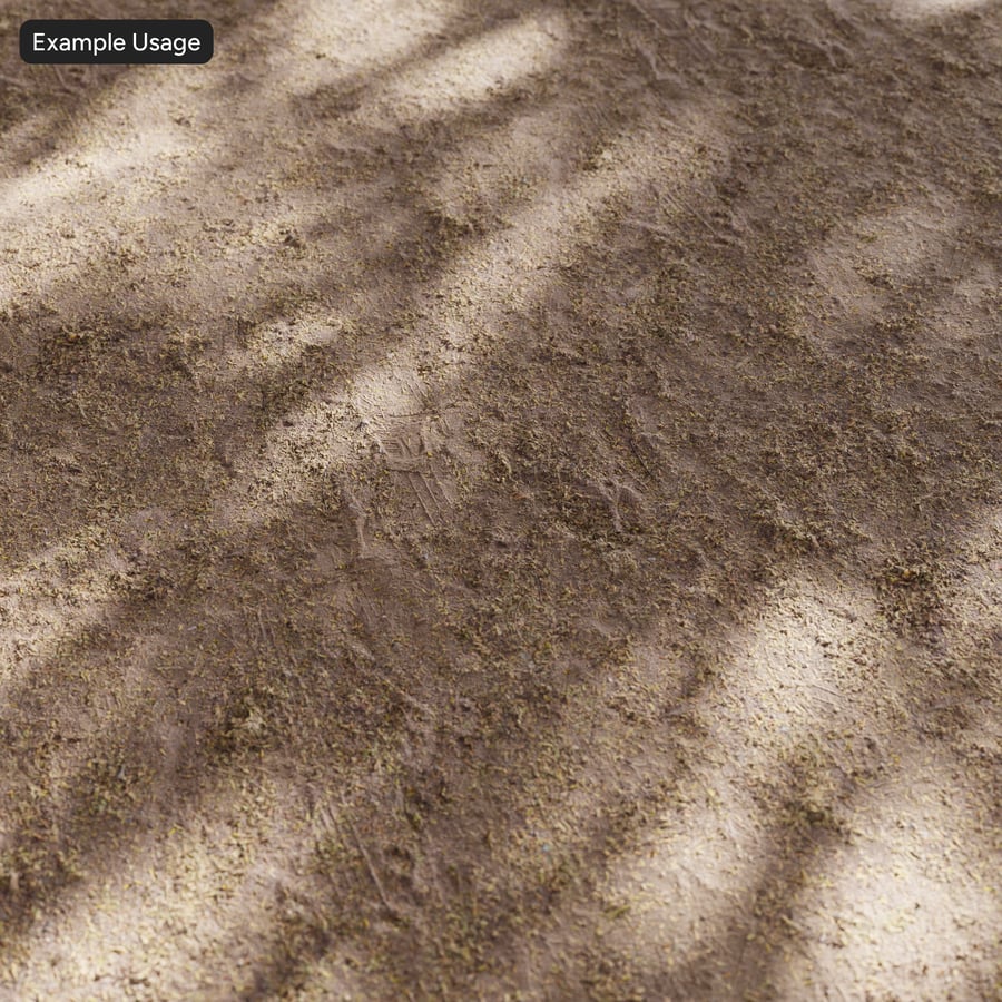 Compacted Earth with Seed and Leaf Debris Texture, Brown