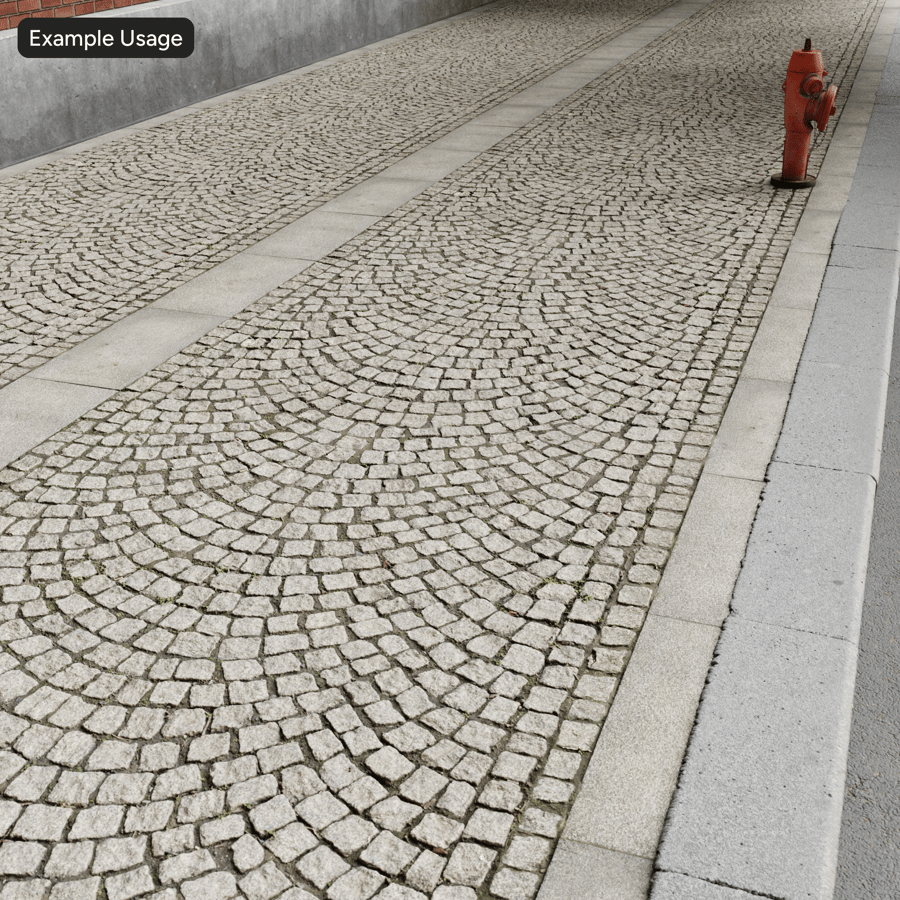 格子タイルのテクスチャを持つファンパターン石畳