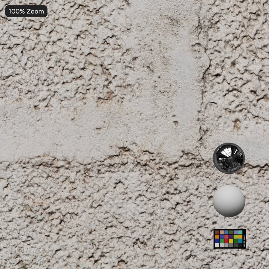 Coarse Stippled Cement Render Wall Texture, Off White
