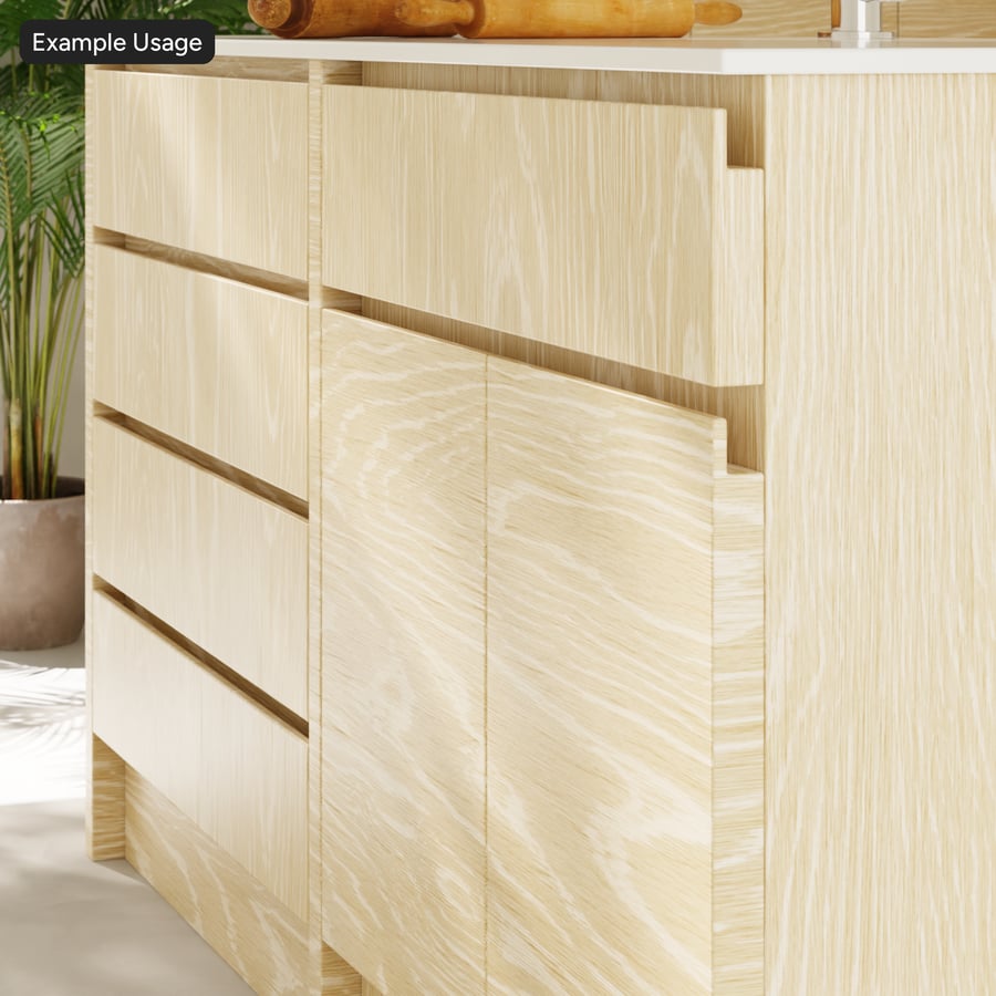 Random Match Oak Wood Veneer Texture, Washed Beige
